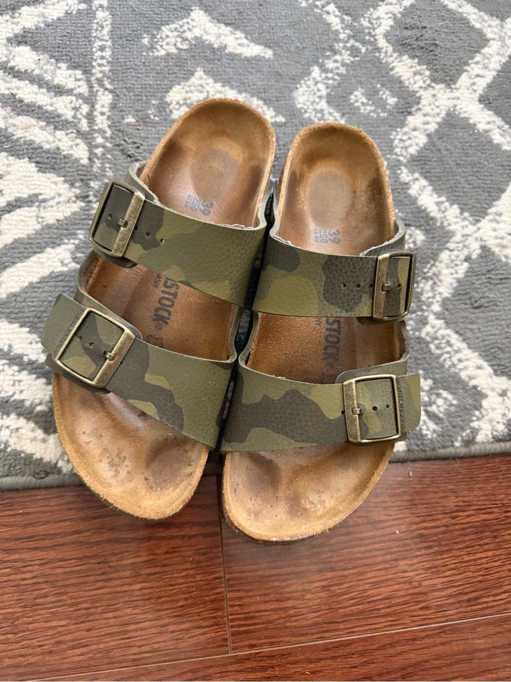 Birkenstock Kids Arizona Sandals in Olive Camo